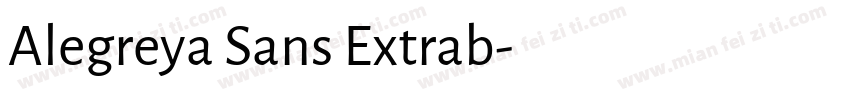 Alegreya Sans Extrab字体转换